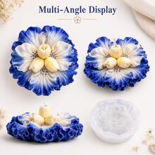 3D Poppy Flower Silicone Candle Mold, DIY Aromatherapy Candle Plaster Resin Soap Casting Mold, Handmade Craft Decoration Making Tool - A - View 6