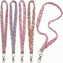 1pc Floral Print Cute Polyester (Polyester) Phone Lanyard ID Badge Holder Keychain Suitable For Daily Wear And Christmas Gift - Lanyard - View 2