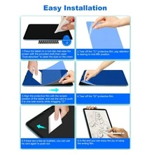 3PCS Paper Screen Protector Compatible With Samsung Galaxy Tab / 2024 / Pad Se / HONOR Pad / Surface Pro/Mi Pad , Matte Finish Film Compatible With HUAWEI MatePad Air , Write As Paper/High Sensitivity/Anti Glare, Compatible With Apple Pencil - 3Pcs - View 8