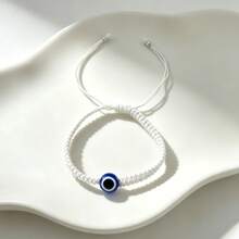 1pc Handmade Devil's Eye Bracelet, Fashion Accessory For Women, Men, Couples, And Friends - One Size Fits All - View 19