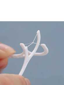 Kit 300un Fio Dental Individual Descartavel Com Haste Floss Pick Sem Sabor - Multicolorido - Visão 3