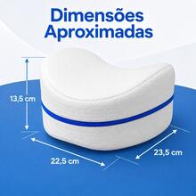 Almofada Ergonômica Para Pernas e Joelhos Espuma de Memória - 1 unidade-Branco - Visão 11