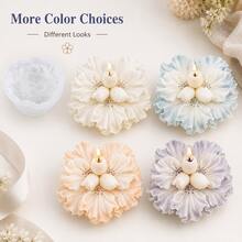 3D Poppy Flower Silicone Candle Mold, DIY Aromatherapy Candle Plaster Resin Soap Casting Mold, Handmade Craft Decoration Making Tool - A - View 4