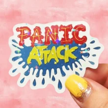 Water Drop PANIC ATTACK, Perfectly Recreates The State Of Anxiety, Panic, And Emotional Instability, Used To Express Your Emotions Waterproof Vinyl Sticker - Durable Smooth Surface, Self-Adhesive Bumper Sticker, Suitable For Cars, Windows, Laptops, Trucks, Water Bottles - Multi-Functional Durable Design, Car Sticker - Vinyl - View 13