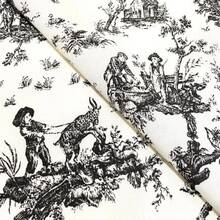 Tecido Jacquard Estampado Toile de Jouy Para Decoração 2,80m de Largura Diversas Cores e Tamanhos - Toile de Jouy - Visão 15