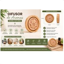 Difusor Ambiente Aromas Flor Floral Aroma Cheiro Natural Bambu Aromatizador Decorativo Banheiro Lyor - Damasco - Visão 3