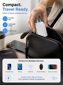 1 buah/2 buah Charger Cepat USB-C Portabel 20W, Adaptor Steker Standar Australia Multifungsi, Steker Pengisian Cepat USB-C, Adaptor Dinding (Kompatibel dengan Berbagai Perangkat), Charger USB-C untuk Perjalanan (Kompatibel dengan iPhone, Android, dll.) - View 7