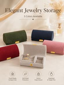 Fashion Elegant Mini Jewelry Organizer Box - Portable, Jewellery Box, Travel Essential, Lightweight, , Stylish, For Home, For Outdoor, Daily Use - Multicolor - View 9