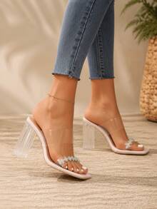 Women Heeled Sandals - White - View 7