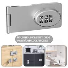 Household Cabinet Door Password Lock, Kitchen Cabinet Door Lock, Knob Style Password For Small Cabinet Doors More Convenient, Made Of Zinc Alloy Material, Iron Chromium Coating, With Screws Attached - A - View 2