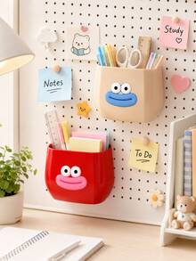 1pc/2pcs Magnetic Storage Box, Can Store Spices, Condiments, Tableware, Cosmetics And Pens, Space-Saving Modular Design, Suitable For Kitchen, Bathroom, Desk, Cabinet Door And Storage Cabinet, Ideal For Home, Office, Dorm And RV Use - Fun Mouth Style - View 9