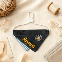Customized Dog Scarf With Name, Personalized Embroidered Dog Scarf With Patch, Customized Name Puppy Scarf, Handmade Pet Scarf Suitable For Small, Medium And Large Dogs, Creative Gift For Dog Lovers - Pet Bib - View 7