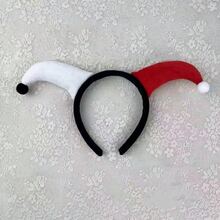 1pc Halloween Red & Blue Colorblock Headband, Circus Funny Cosplay Hair Hoop, Adult Unisex Party Costume Accessory - Multicolor - View 15