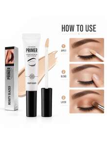 beauty glazed Primer eyeshadow tahan lama, ringan, tidak menggumpal, anti luntur, cocok untuk kelopak mata berminyak, bebas uji hewan, alas makeup mata untuk penggunaan sehari-hari. - Krem - View 5