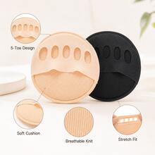 Nasin 12pcs 5-Toe Anti-Friction Forefoot Protector Pads, Half-Sole Insoles For Women High Heels, Corn And Callus Sock Pads, New Toe Foot Cushion Shock Absorption - 12 Pieces - View 4