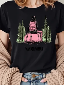 Women T-Shirts - 黑色 - 查看 1