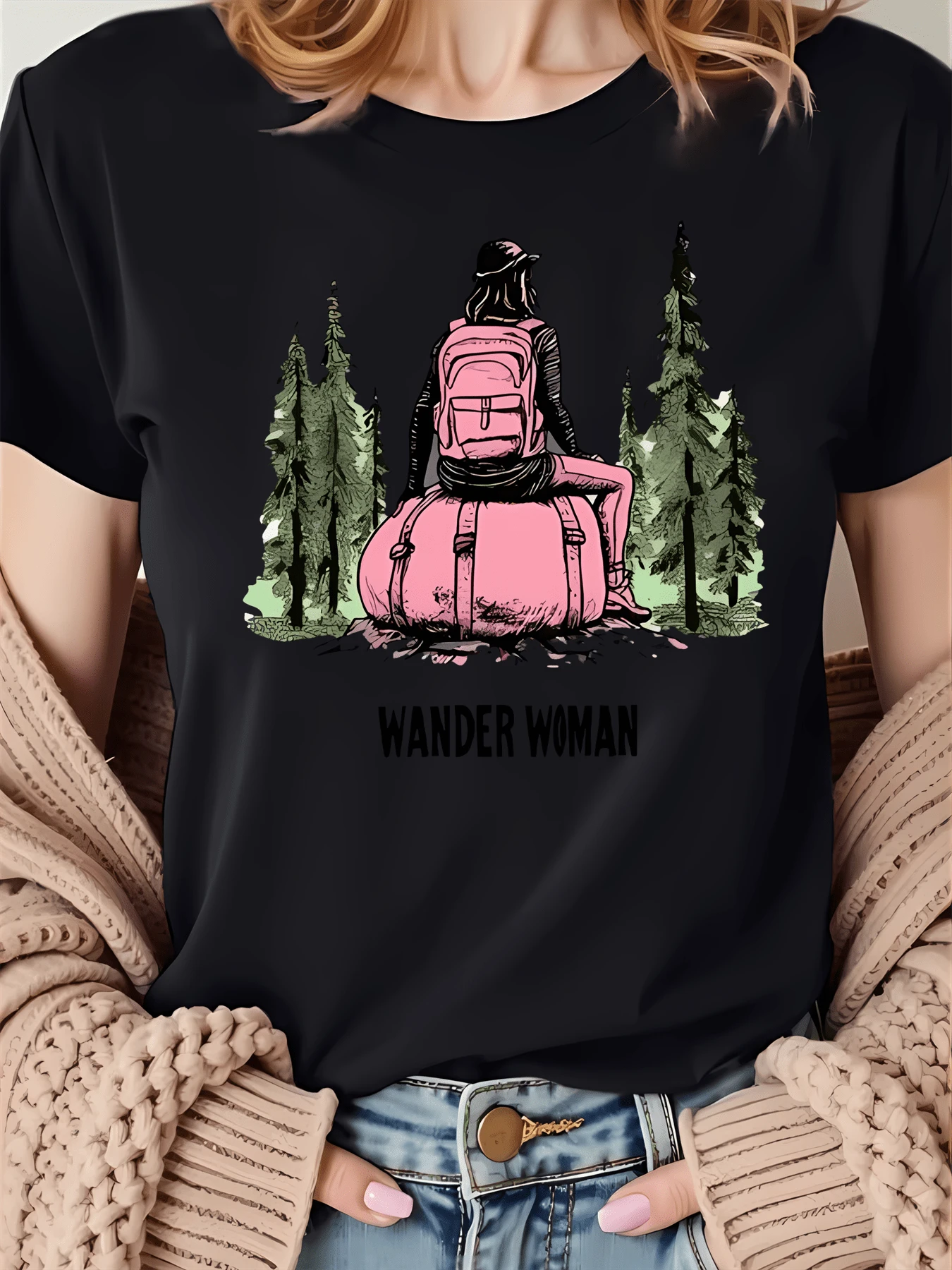 Women T-Shirts - 黑色 - 查看 1