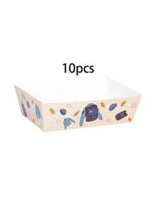 10/20/30/50pcs 1.6x3.1x4.7 Inch Police Theme Paper Food Trays, Police Uniform & Bulletproof Vest Print Paper Boat Snack Boxes, Suitable For French Fries, Corn Chips, Popcorn, Candy, Police Theme Birthday Party, Police Party Decoration, Children Celebration Tableware - Multicolor - View 9