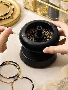 1 Set Manual Rotating Bead Spinner Kit, Includes 1 Random Color Bead Bowl And 1 Beading Needle, Power-Free Fast Beading Tool, Suitable For Seed Beads, DIY Bracelets, Necklaces, Waist Beads And Jewelry Making, Portable Compact Handmade Accessory - Multicolor - View 7