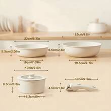 4/5-Piece Non-Stick Cookware Set With Detachable Handles, Suitable For Induction Cooktop, Dishwasher And Oven - View 7