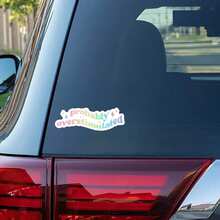 1pc "Probably Overstimulated" Humorous Neurodiversity Sticker, ADHD Meme Laptop Sticker, Mental Health Gift, Waterproof Removable Water Bottle Sticker, Durable Sensory Overload Tumbler Sticker, Back To School - Sticker - View 8