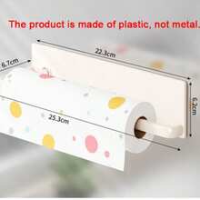 1pc Kitchen Paper Towel Holder, Wall-Mounted Or Self-Adhesive Cabinet Underside Installation, With Cling Film Dispenser And Storage Rack, Space-Saving, Stylish Paper Towel Rack, Durable Bracket, Suitable For RV Kitchen And Bathroom - Multicolor - View 14