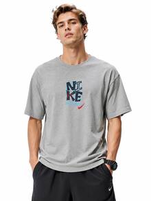Nike Men's Casual Comfortable Versatile Short Sleeve T-Shirt For Summer Sports - Grey - View 2