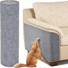 1 Roll Cat Scratch Mat Self Adhesive Cat Scratching Pad, 100*50cm (39.37*19.69 Inches) Cuttable Furniture Protector Sofa Couch Anti-Scratch Guard, Indoor Cat Claw Scratcher Carpet Tape For Wall, Door, Couch Protection - 100*50cm (39.37*19.69 In) - View 3