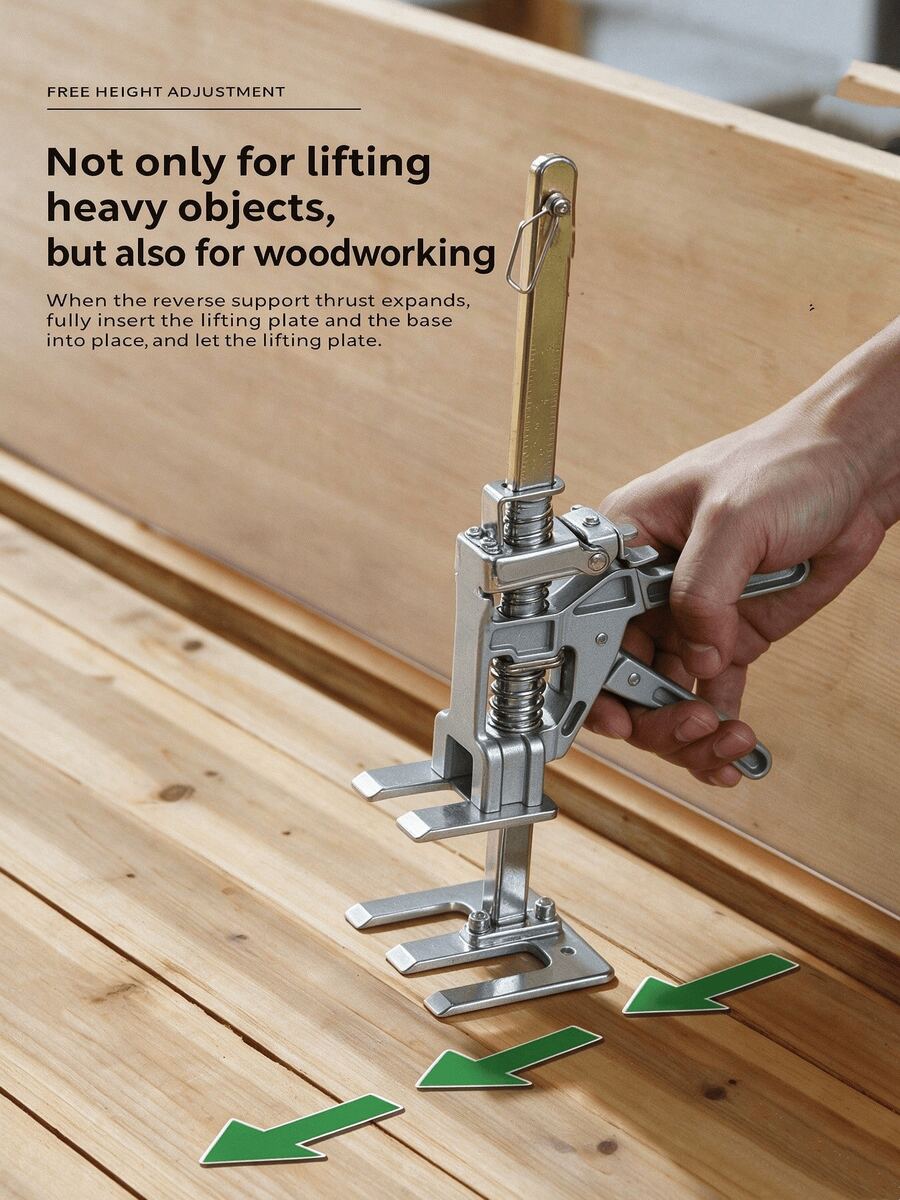 1 Set Labor-Saving Height Adjuster, Cabinet Jack, Tile Leveler, DIY Woodworking Clamp Tool, Suitable For Construction And Installation