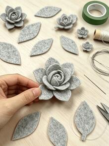 5/10/20/30pcs Felt Fabric, Pre-Cut Size 5.12x5.12 Inches, Approx. 1mm Thick, Stiff Material, Suitable For DIY Crafts, Card Making, Embroidery Backing, Home Decor - Felt Fabric - View 2