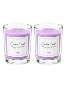 1pc/2pcs Scented Candle, 55g Glass Jar Home Fragrance Candle, Multiple Fragrance Options For Bedroom, Desk, Bathroom, Home Decor And Birthday Gift - A - View 13