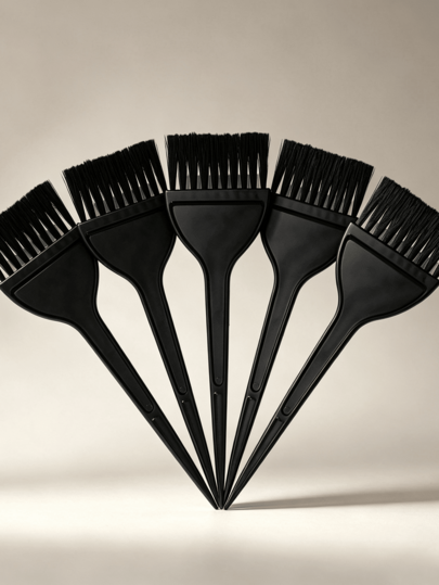 5 piezas/Brocha profesional de tinte de pelo negro para salón de peluquería, brocha para teñir el cabello con aceite y tinte, brocha de cuidado del cabello para uso doméstico para reflejos y tratamiento del cabello, herramienta de peluquería