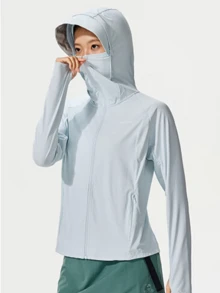 CAMEL CROWN Sun Protection Jacket, Cool & Breathable Original Yarn Outdoor Slim Fit, Quick Dry Coat - Light Blue - View 2