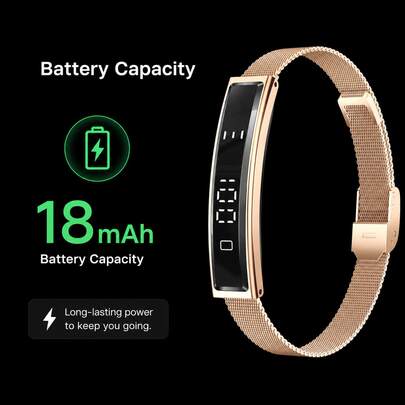 SENBONO New Fashion Smart Bracelet, Equipped With Heart Rate Monitoring, Blood Oxygen Monitoring, Sleep Monitoring, Multiple Sports Modes, Step Counting Function, Elegant Stainless Steel Case, Shake To Take Photo, IPX8 (5ATM) Waterproof, Suitable For Swimming, Lightweight And Fashionable, Unisex, Compatible With Phones - Valentine's Day Gift, Perfect Gift For Women Or Men
