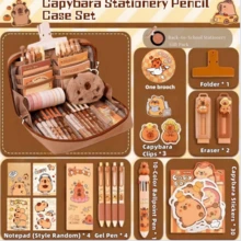33pcs/226pcs/127pcs/47pcs Capybara‑Print Stationery Set, Multi‑Layer Large‑Capacity Pencil Box Set With Stickers, Keychain & Brooch, Patterned Stationery Supplies, Practical Collection For Daily‑Use - Multicolor - View 26