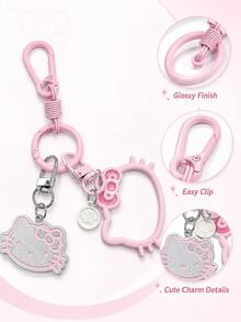 Sanrio Hello Kitty Pink Charms For Jewelry Making, DIY Jewelry Making Accessories For Bracelets, Bags, Shoes, Keychains, Jewelry Making Supplies - Charms - View 3