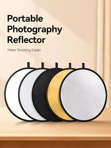 2-In-1 & 5-In-1 Foldable Photography Reflector, Portable Round Gold Silver White Black Soft Light Reflector, Suitable For Portrait, Product, Studio And Outdoor Photography, Multiple Sizes Available - one-size - View 11