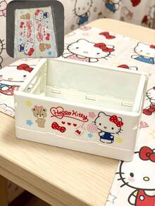 SANRIO Series Hello Kitty Foldable Desktop Storage Box, Multiple Styles Available, Portable, Leak-Proof, Also Suitable For Desktop Decoration, Foldable Desktop Display Stand, Suitable For Office, Camping, Home, School, Can Be Given As Girlfriend Gift, Birthday Gift, Christmas Gift, Suitable For Travel, Images Only For Display, Actual Product Prevails - A - View 13