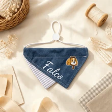 Customized Dog Scarf With Name, Personalized Embroidered Dog Scarf With Patch, Customized Name Puppy Scarf, Handmade Pet Scarf Suitable For Small, Medium And Large Dogs, Creative Gift For Dog Lovers - Pet Bib - View 5