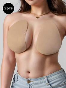 2 Pairs Disposable Breast Lift Tape, Suitable For Large Breasts, Invisible Backless Self-Adhesive Bra (Low Adhesion, Strong Adhesion May Damage Breasts) - Multicolor - View 1