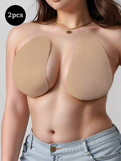 2 Pairs Disposable Breast Lift Tape, Suitable For Large Breasts, Invisible Backless Self-Adhesive Bra (Low Adhesion, Strong Adhesion May Damage Breasts)