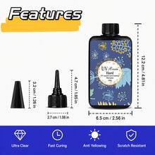 100g/400g UV樹脂 - 快乾、高光澤且耐刮 | 用於DIY珠寶製作、鑄模與樹脂手工藝 - 淺藍色 - 查看 2
