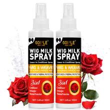 Goiple Hydrating & Reviving Wig Milk Spray – 2 - In - 1 Leave - In Conditioner & Detangler, Moisturize Revive Wig & Weave Spray With Tea Tree Oil,Coconut Oil,Aloe Extract – Human & Synthetic Hair Wigs,Daily Wig Care, Frizz - Free,Smooth & Shiny Finish,Women - 紅色 100ml*2 - 查看 11