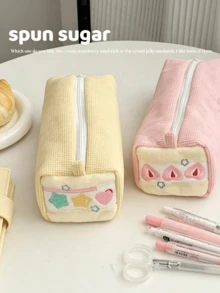 1pc Strawberry Sandwich Pencil Case, A Sweet And Cute Women's Small Item Storage Bag, Perfect For Storing Pencils, Makeup Brushes And Other Small Items. It Is Multi-Functional, Spacious And Portable, Making It An Ideal Gift For Friends Or Besties. - Multicolor - View 5