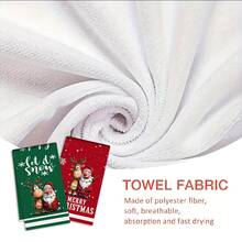 2/4/48pcs Christmas Pattern Kitchen Dish Cloths, Absorbent Cleaning Dish Towels, Restaurant Home Daily Cleaning Towels, Multi-Purpose High Absorbency Kitchen Cleaning Towels - Multicolor - View 8
