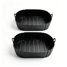 Reusable Silicone Air Fryer Liner, Silicone Air Fryer Baking Tray, Air Fryer Accessories, Kitchen Supplies, Disposable Parchment Paper Alternative - Multicolor - View 17