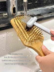 3/2/1pc Set Hair Comb Cleaning Brush, 2-In-1 Comb Cleaning Tool, Hair Comb Cleaner, Mini Hair Comb Cleaning Rake, Efficient Hair Comb Cleaner, Compact And Portable, Suitable For Travel, Unisex, Home Travel Salon Use, Effectively Removes Hair And Dust, Hair Styling Tool - Multicolor - View 3