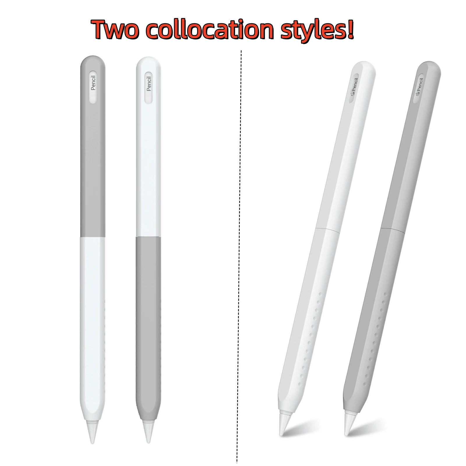 Casing Pelindung Silikon yang Kompatibel dengan Apple Pencil Pro dan Apple Pencil Generasi ke-2, Mendukung Pengisian Daya Magnetik dan Fungsi Ketuk Dua Kali