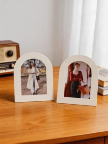 5/10pcs Arched Cardboard Photo Frames, Desktop Standing Minimalist Photo Display Stand, Vertical Aesthetic Picture Frame, Birthday Wedding Party Table Decor, Home Desk Decoration - Multi-color - View 9