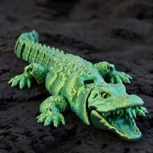 Extra Large Crocodile Plush Model Ornament | 64cm Large Size, Gold Noble, Black Powerful, Artistic Decor "Collector's Choice" Study Living Room Luxury Decoration | Suitable For Home Decor, Home Decoration, Desktop Display - Multicolor - View 6